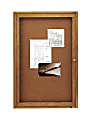 Quartet® Enclosed Bulletin Board, 36" x 24", Wood Frame With Oak Finish 1 thumbnail image