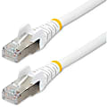 StarTech.com 8ft CAT6a Ethernet Cable, White Low Smoke Zero Halogen (LSZH) 10 GbE 100W PoE S/FTP Snagless R - NLWH8FCAT6APATCH 1 thumbnail image