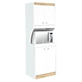 Inval® Microwave/Kitchen 23-5/8"W Storage Cabinet, White/Vienes Oak
