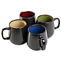 Gibson Home Soho Cafe 4-Piece Stoneware Mug Set, 20 Oz, Assorted Colors 1 thumbnail image