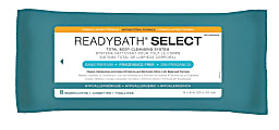 ReadyBath SELECT Medium-Weight Cleansing Washcloths, Antibacterial, Unscented, 8" x 8", White, 8 Washcloths Per Pack, Case Of 30 packs 1 thumbnail image