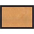Amanti Art Rectangular Non-Magnetic Cork Bulletin Board, Natural, 40” x 28”, Furniture Espresso Narrow Plastic Frame 1 thumbnail image