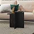 Ameriwood Home CosmoLiving By Cosmopolitan Brielle Rectangle Accent Table, 24"H x 22"W x 22"D, Black Marble