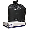 Genuine Joe Trash Bags, 47"H x 43"W, 70% Recycled, Black, 100 Bags