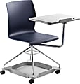 National Public Seating® CoGo Series 25"W Student Desk And Mobile Tablet Arm Chair, Blue