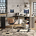 Bestier 56"W Standing Desk With Drawers & Monitor Stand, Light Retro Gray Oak 1 thumbnail image