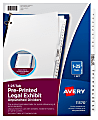 Avery® Premium Collated Legal Dividers Avery® Style, Side-Tab, 1-25 & Table Of Contents, 8-1/2" x 11"