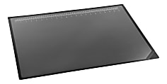 Realspace™ Tab Lift-Top Desk Pad, 19" x 24", Black/Clear