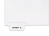 Avery® Individual Legal Dividers Avery® Style, Bottom Tab, 8 1/2" x 11", EXHIBIT A, Pack Of 25