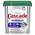 Cascade Platinum Dishwasher ActionPacs, Fresh, 1.99 Lb, Pack Of 59 Pacs 1 thumbnail image