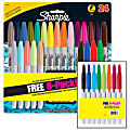 Sharpie® Permanent Fine-Point Markers, Assorted Colors, Pack Of 24 With Bonus Pack Of 8