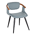 LumiSource Oracle Accent Chair, Gray/Walnut/Black 1 thumbnail image