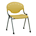OFM Rico Stacking Chair, Without Arms, Yellow, Set Of 6