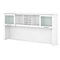 Bush Furniture Hutch For L-Shaped Desk, 72"W, White, Standard Delivery