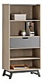 Realspace® Nashira 61"H 4-Shelf Bookcase With Drawer, Light Oak/Gray