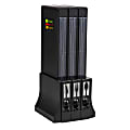 Mind Reader Foundation Collection 3-Compartment Utensil Dispenser, 24-1/2"H x x 10-3/4"W x 10-1/4"L, Black