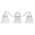 Lalia Home Essentix 3-Light Wall Mounted Curved Vanity Light Fixture, 7-1/2”W, Alabaster White/White 1 thumbnail image