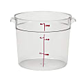Cambro Camwear 6-Quart Round Storage Containers, Clear, Set Of 12 Containers