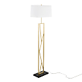 Lumisource Folia Contemporary Floor Lamp, 66"H, Gold/White/Black 1 thumbnail image