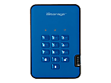 iStorage diskAshur² - Solid state drive - encrypted - 512 GB - external (portable) - USB 3.1 - FIPS 197, 256-bit AES-XTS - ocean blue - TAA Compliant