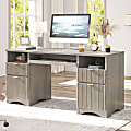 Bestier 60"W Executive Computer Desk With Keyboard Tray And 4 Storage Drawers, Wash Gray 1 thumbnail image