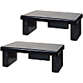DAC Data Accessories Company Stax MP 107 Monitor Riser Stand  66 lb Load Capacity  4.8"H x 13"W x 10.5"D  Recycled Plastic  Black 1 thumbnail image