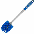 Genuine Joe Toilet Bowl Brush - Polyethylene Terephthalate (PET) Bristle - Polypropylene, Thermoplastic Rubber (TPR) Handle - Blue, Gray - 1 Each 1 thumbnail image