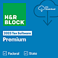 H&R Block Tax Software Premium, 2023, 1-Year Subscription, Windows® Compatible, ESD 1 thumbnail image