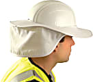 Hard Hat Shades, White, For Most Regular Hard Hats (Not Full Brim)