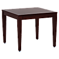 Lorell® Solid Wood Corner Table, Mahogany