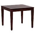 Lorell® 24"W Solid Wood Corner Desk Table, Mahogany