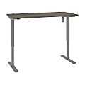 Bestar Upstand Electric 72”W Standing Desk, Bark Gray