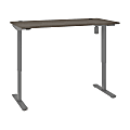 Bestar Upstand Electric 72”W Standing Desk, Bark Gray 1 thumbnail image