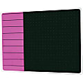 Floortex® Viztex® Plan & Grid Glass Dry Erase Board, 17" x 23", Glacier Violet & Black