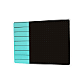 Floortex® Viztex® Plan & Grid Glass Dry Erase Board, 17" x 23", Teal & Black