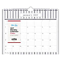 2027 Blue Sky Linen Stripe Gray Monthly Wall Calendar, 11x8.75, 0%, Linen Stripe Gray, Jan–Dec, RY27 1 thumbnail image