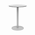 KFI Studios Eveleen Round Outdoor Bistro Patio Table, 41”H x 30”W x 30”D, Fashion Gray/Silver 1 thumbnail image