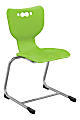 Hierarchy Stackable Cantilever Student Chairs, 18", Lime/Chrome, Set Of 5 Chairs