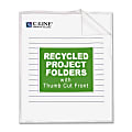 C-Line® Project Folders, Letter Size (8 1/2" x 11"), 70% Recycled, Clear, Box Of 25