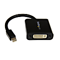 StarTech.com Mini DisplayPort to DVI Video Adapter Converter - Black Mini DP to DVI - 1920x1200 - 5.10" DisplayPort/DVI Video Cable for Video Device, Monitor, Projector, Notebook