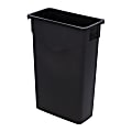 Carlisle TrimLine Trash Container, 23 Gallon, Black 1 thumbnail image