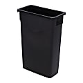 Carlisle TrimLine Trash Container, 23 Gallon, Black