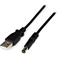 StarTech.com 1m USB to Type N Barrel 5V DC Power Cable - USB A to 5.5mm DC - Charge your 5V DC devices from your computer through a USB port - usb to 5v dc power cable - usb to 5.5mm - usb to dc plug