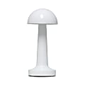 Simple Designs Mushroom Magic Mini Metal Dimming Rechargeable Cordless 4-Way Touch Sensor Dome Desk Lamp, 8-15/16"H, White 1 thumbnail image