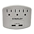 Stanley PlugMax 30407 3-AC-Outlet And 2-USB-Plug Wall Tap, White