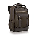Solo Bradford Executive Collection Backpack For 15.6" Laptops, Brown/Green