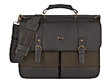 Solo New York Thompson 15.6" Laptop Briefcase, Brown/Olive 1 thumbnail image