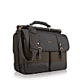 Solo New York Thompson 15.6" Laptop Briefcase, Brown/Olive