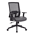 Boss Office Products Antimicrobial High-Back Task Chair With Arms, Black