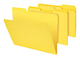 Office Depot® Brand Heavy-Duty File Folders, 3/4" Expansion, Letter Size, Yellow, Pack Of 18 Folders